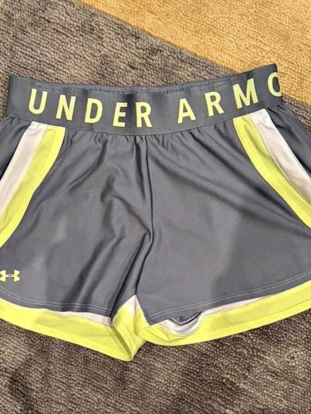 Under Armour Play Up Shorts Women's Athletic Shorts Gray & Yellow